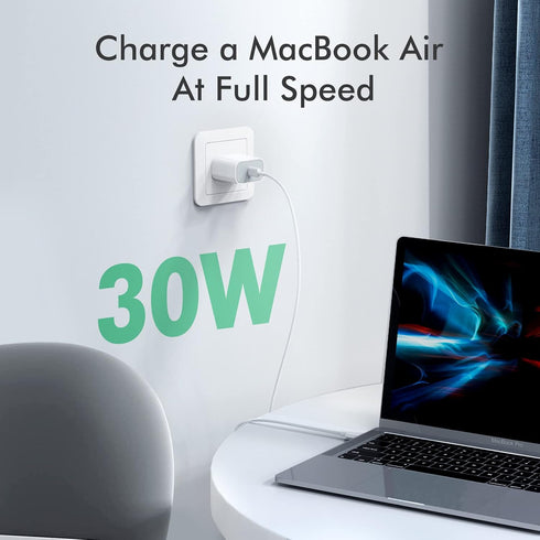 30W USB C Wall Charger, Fast Charger Power Adapter for iPhone 13/12 with PD 3.0 Type C Charging Block, 1 Pack