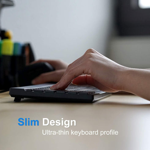 Perixx PERIBOARD-426 Wired Mini Low Profile Keyboard (Wired USB), US English Layout (11665)