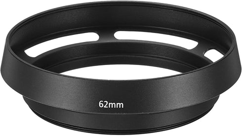 PATIKIL 62mm Lens Hood, Standard Vented Matte Surface Anti-reflective Hood with Cleaning Cloth for Nikon, Fujifilm