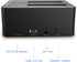 SATA to USB 3.0 Dual Bay Hard Drive Dock for 2.5"/3.5" SATA HDD SSD with 2 USB 3.0 Ports, Offline Clone Function