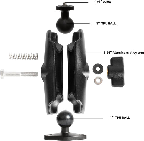 xik 1/4"-20 Thread Camera Mount Holder for Wall/Desk/Car/Boat,AMPS Standard Hole InstallationFits DSLR, CCTV, Action