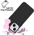 Cute 3D Bowknot Design Soft Silicone Case for iPhone 11, Shockproof Cover for 6.1" 2019 (Black)