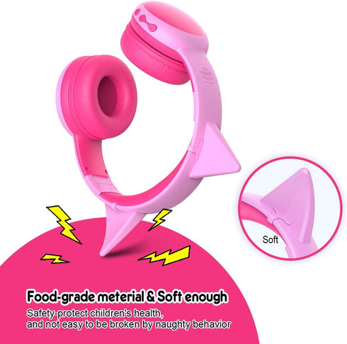 gorsun Bluetooth Kids Headphones with Microphone, 85dB Volume Limited Hearing Protection, Stereo Over-Ear Headphones