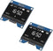 JUZITAO 2PCS 1.54 Inch OLED Module 12864 128x64 White SSD1309 Driver IIC Serial