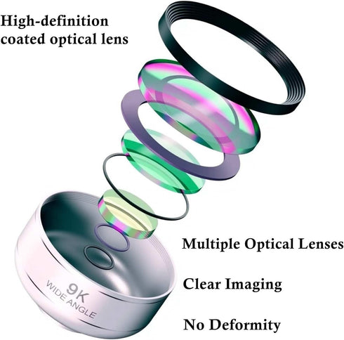 Generic Wide-Angle Macro Fish-Eye Camera Lens Kit, for Smart Phones, Tablet Computers, ipad Laptop.External Expansion