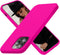 Cordking Silicone Ultra Slim Shockproof Case for iPhone 13 Pro Max, Soft Anti-Scratch Microfiber Lining, Hot Pink
