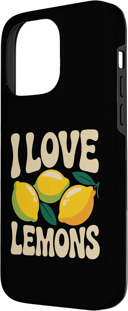 Lemon Fruit Citrus Lover Enthusiasts 14 I Love Lemons Citrus Yellow Fruit Fun Case for iPhone Pro Max