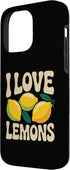Lemon Fruit Citrus Lover Enthusiasts 14 I Love Lemons Citrus Yellow Fruit Fun Case for iPhone Pro Max