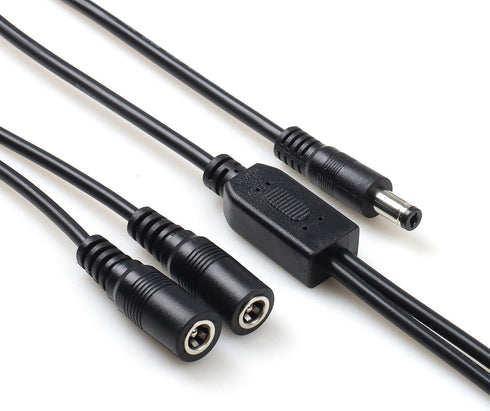 Kangnice 5.5x2.1mm 1 2 3 4 40cm Power Splitter Cable to Way Adapter for CCTV Router LED Light Length