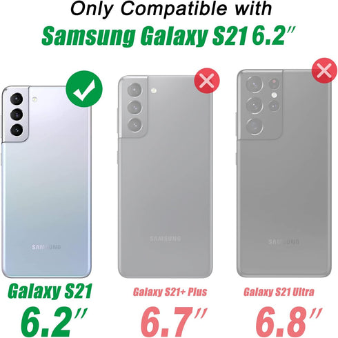 IKAZZ for Galaxy S21 Case(Not for S21 Plus or Ultra),Military Grade Shockproof Heavy Duty Protective Phone Case Pass 16ft Drop Test with Magnetic Kickstand Car Holder for Samsung Galaxy S21 Purple