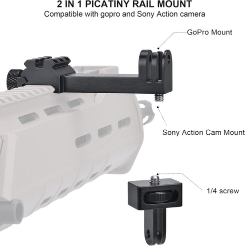High Precision Aluminum Alloy Cell Phone Smartphone Gun Clamp Mount Picatinny Rail Holder Airsoft Hunting FPV Video Recording Kit for iPhone YouTube Tiktok Vlogging