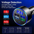 5 Port Car Charger Cigarette Lighter USB Charger, LED Voltage Monitor (4USB+PD) Adapter Compatible with