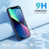 Miracase iPhone 13 Case - Shockproof Liquid Silicone, Navy Blue, with Tempered Glass Protector & Soft Microfiber Lining.