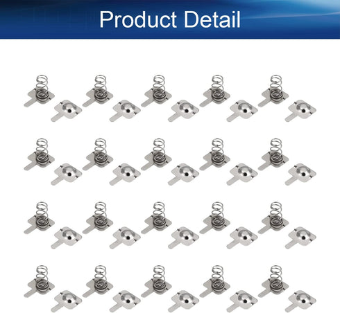 Heyiarbeit 50 Pairs AA Battery Spring Plate, Positive Negative Conversion Spring Contact Nickeling Plate 12mmx10mm