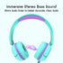 V1 Kids Headphones - Foldable, Wired Stereo, Tangle-Free 3.5mm, Adjustable On-Ear for School, Travel, Tablets (Green)