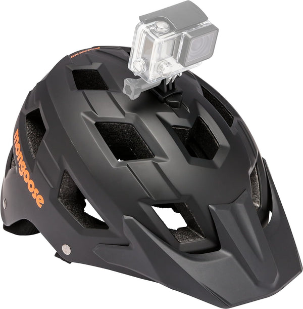 Mongoose Capture Bike Helmet with Go Pro Mount, for Youth Boys Girls or Adult Men Women