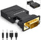 FOINNEX VGA to HDMI Adapter Converter with Audio - Active Male VGA to Female HDMI 1080p Video Dongle