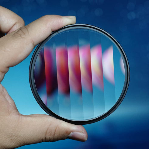 ZZQ&CCF 82mm Linear Prism Filter, Creative Photography Foreground Blur Repetitive Image Photography Prism