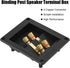Speaker Terminal Connector, 4 Pure Copper Plated Wiring Terminal Speaker Terminal Box with 4 Mounting Holes