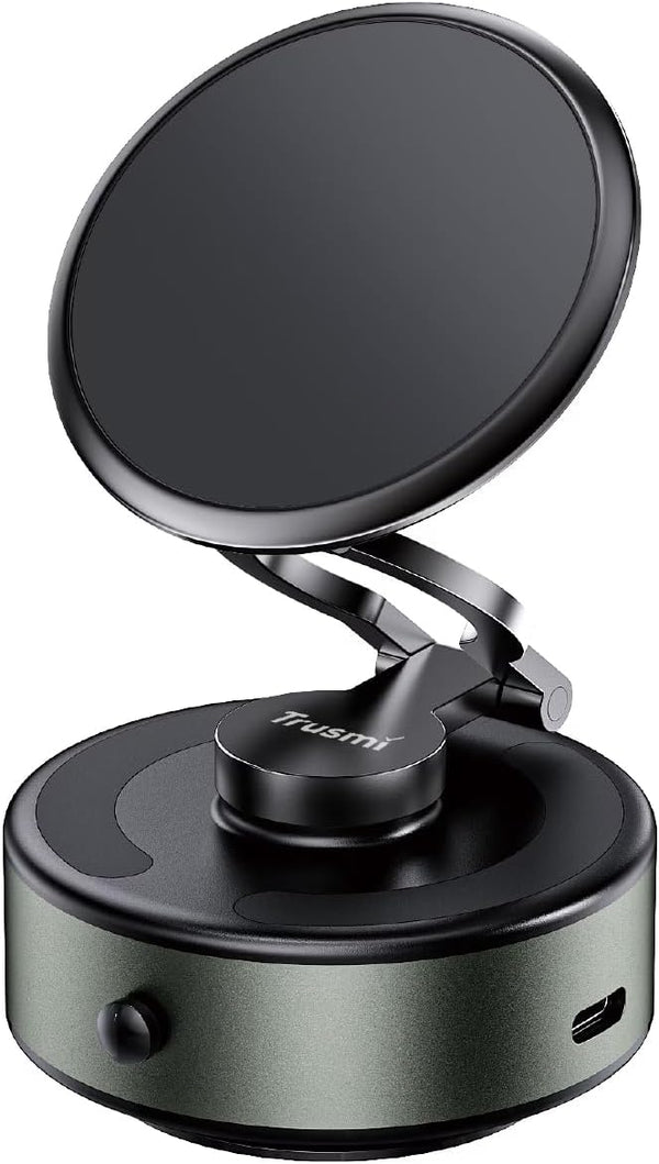 Trusmi Electric Vacuum Magnetic Car Windshield Phone Mount, 4300 Gauss, Type-C Powered, for