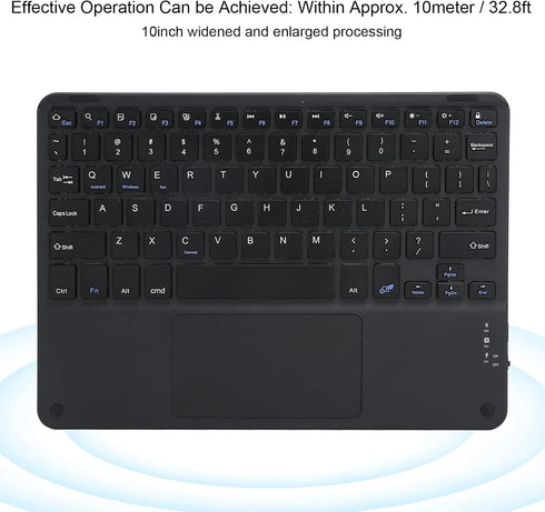 Bluetooth Keyboard, Multi-Function Scissor Keyboard with Touchpad, Ultra-Slim Portable 10in External Computer Keyboard