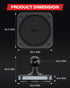 1Zero 20MM 17 16 15 14 13 12, 0.787 Inch Heavy-Duty Magnetic Phone Holder for Ball Dash Mount Compatible with MagSafe
