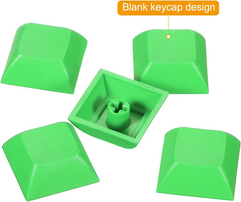 PATIKIL 1U Blank Keycaps, 10 Pack Universal PBT Replacement Accessories for MX Mechanical Keyboard, Green