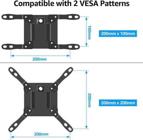 MOUNTUP VESA Mount Extender, Monitor VESA Extension Bracket Adapter for 17-35'' Screens, Extend VESA Mounting Holes up to 200mm x 100mm & 200mm x 200mm
