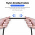 MOSWAG 3.28FT/1Meter 3.5mm Aux Cord, Male to Male Nylon Braided Stereo Jack Cable