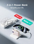 Sucrosey 10000mAh 4 22.5W Pack 17/16/15/14, Portable Charger with Built-in Cables & Wall Plug, Power Bank, Outputs USB