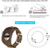 Compatible with Fitbit Versa 2 Bands, Genuine Leather Cuff Bracelet Replacement Strap for Men Women (Coffee)