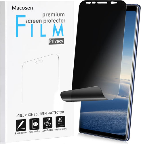 Macosen Galaxy S8 Privacy Screen Protector, 2-Way Anti Spy, Scratch Resistant Full Adhesive Coverage for Samsung Galaxy