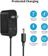 Tonton 12V 2A 6Ft 24W 100-240V 8Tips 12Volt 2A 1.8A 1.5A 1.2A 1A 0.5A Power Supply Adapter, Universal Charger AC