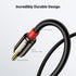 UGREEN 3.5mm to RCA Cable, 10FT RCA Male to Aux Audio Adapter, HiFi Sound Headphone Jack Y Splitter for Phone