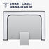 27-28" kwmobile Monitor Cover Compatible with Monitor - Dust Cover Computer Screen Protector - White