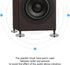 8 Pcs Universal Copper Speaker Spikes Pads - 25 x 4mm Speaker Shock Base Pad Isolation Stand Feet (Black)