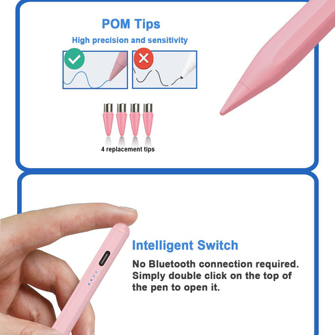 Stylus Pens for Touch Screens, Magnetic Digital Touch Pen with POM Tip Compatible with iPhone/iPad/Android Devices