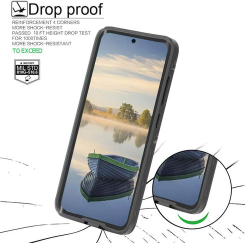 Compatible with S20 Waterproof Case, IP68 Underwater Dirtproof Shockproof, Built-in Screen Protector Full Body