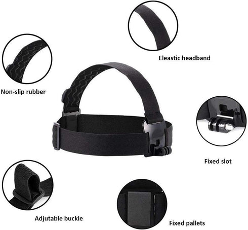 4 in 1 Chest Strap and Head Mount for Gopro Hero 12, 11, 10, AKASO EK7000, Brave 4, V50, Dragon Touch, WOLFANG Action Cameras