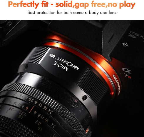 K&F Concept Lens Mount Adapter for M42 Lens to Sony NEX Alpha E-Mount Camera, Compatible with NEX-7, NEX-6, NEX-5N