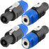 NL4FC Speaker to 1/4 Adapter, 4 Pole for Speakon Connector Male to 1/4 inch TS Female Audio Plug, 4 PCS