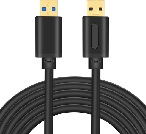 Tan QY USB 3.0 A to A Male Cable 10Ft, Double End USB Cord for Hard Drive Enclosures, DVD Player, Laptop