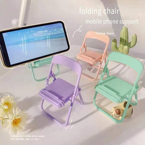Cute Chair Cell Phone Stand for Desk, 3PCS Funny Holder Compatible with Smartphone/Phone/Pad/Tablet/E-Readers