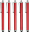 MECCANIXITY 5pcs Stylus Pens, Universal Capacitive High Sensitivity for Phone Tablet All Touch Screen Devices, Red