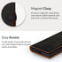 Snakehive Black Genuine Leather Wallet Case for Samsung Galaxy S23 Ultra with Card Holder and Stand