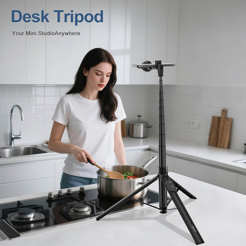 SEAJIC 66" Automatic Phone Tripod Stand with Remote, Cell Phone Tripod for iPhone Video Recording & Live Streaming