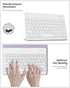 MoKo Universal Tablet Case with Keyboard for 9"-11" Tablets, Removable Wireless Bluetooth Keyboard & Pen Holder, Lilac