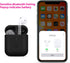 Jinstyles Wireless Charging Case Replacement for AirPods 1st & 2nd Generation, Black, with Bluetooth Sync Pairing Button