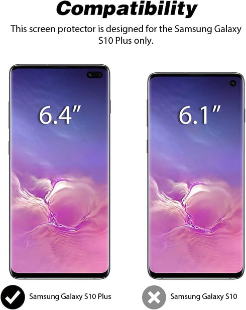 TOCOL 2 Pack TPU Screen Protector and 2 Pack Camera Lens Protector for Samsung Galaxy S10 Plus, Easy Installation