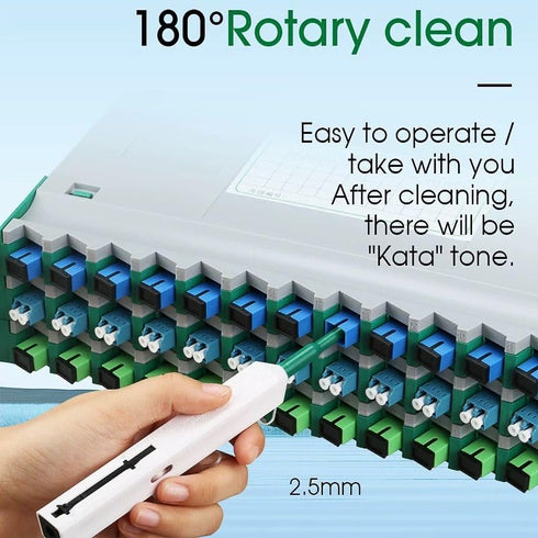 Fiber Optic Connector Cleaning Pen, 5PCS Fiber Optic Cleaner Pen for 2.5mm Ferrules SC, FC, ST, SC/APC, FC/APC, 800+